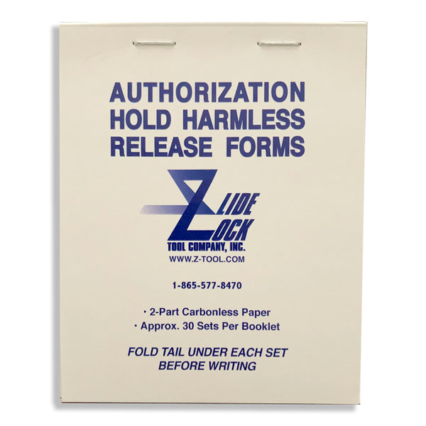 Damage Release Forms - Slide Lock Tool Company
